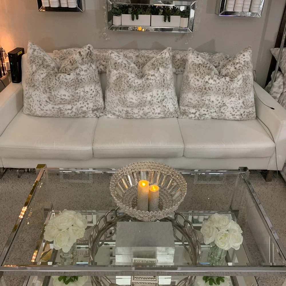 Z Gallerie Silver Glass Coffee AND End Table